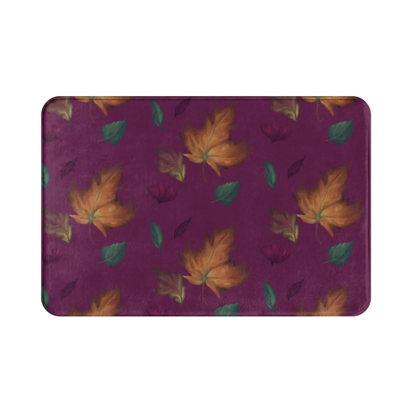 Falling In Love Carpet Mat Rug Cushion Soft Autumn Fall October Leaves Halloween Leaf Nature Natural Jewel Tones