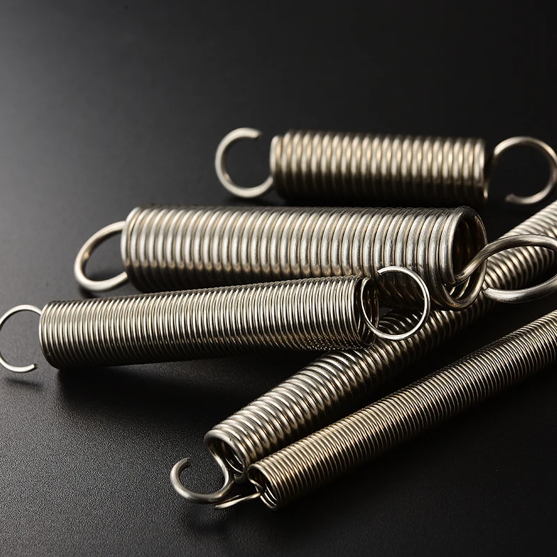 304 Stainless Steel S Hook Cylindroid Helical Coil Pullback Extension Tension Spring Wire Diameter 0.3mm 0.4mm 0.5mm