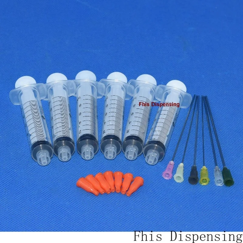 10ml 10cc Syringe Luer Lock UP and 14G 16G 18G 19G 20G Blunt Tip Needle Length 10cm Pack of 3
