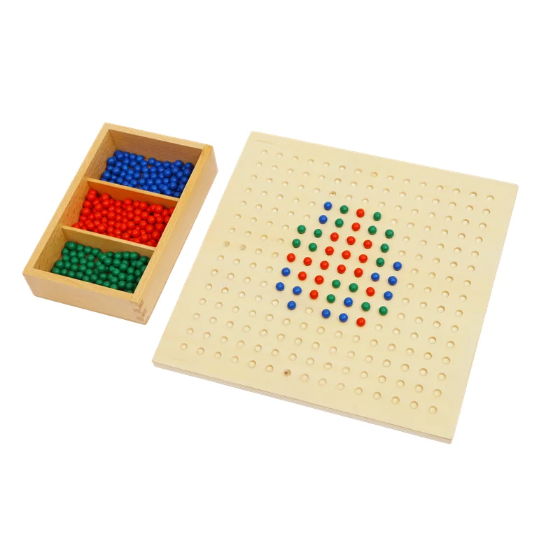 Montessori Square Root Board Game W/ Beads Mathematical Educational Equipment for Primary Elementary Learning Tools Teaching Aid