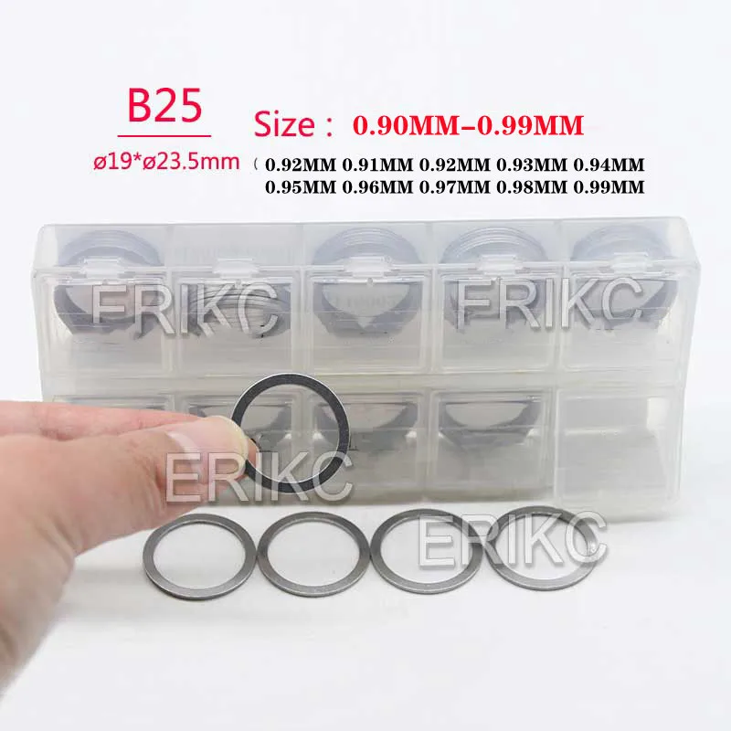 ERIKC B25 SIZE 0.90 MM-0.99MM Diesel Injector Nozzle Washer 0.91MM 0.92MM 0.93MM 0.94MM 0.95MM 30 PCS /Box FOR Diesel Fuel Injec