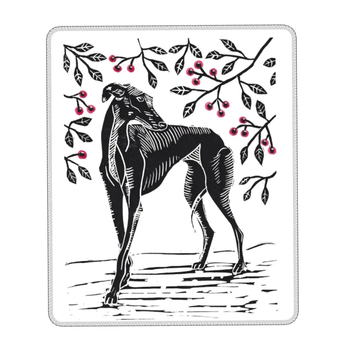 Greyhound Dog Mouse Pad Anti-Slip Rubber Gaming Mousepad Accessories Lurcher Whippet Hound Office Desktop Computer Mat Pads