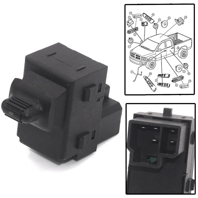 نافذة مفتاح التحكم الكهربائي الركاب الجانب دفع زر يصلح ل دودج رام 1500 2500 3500 56007695AB