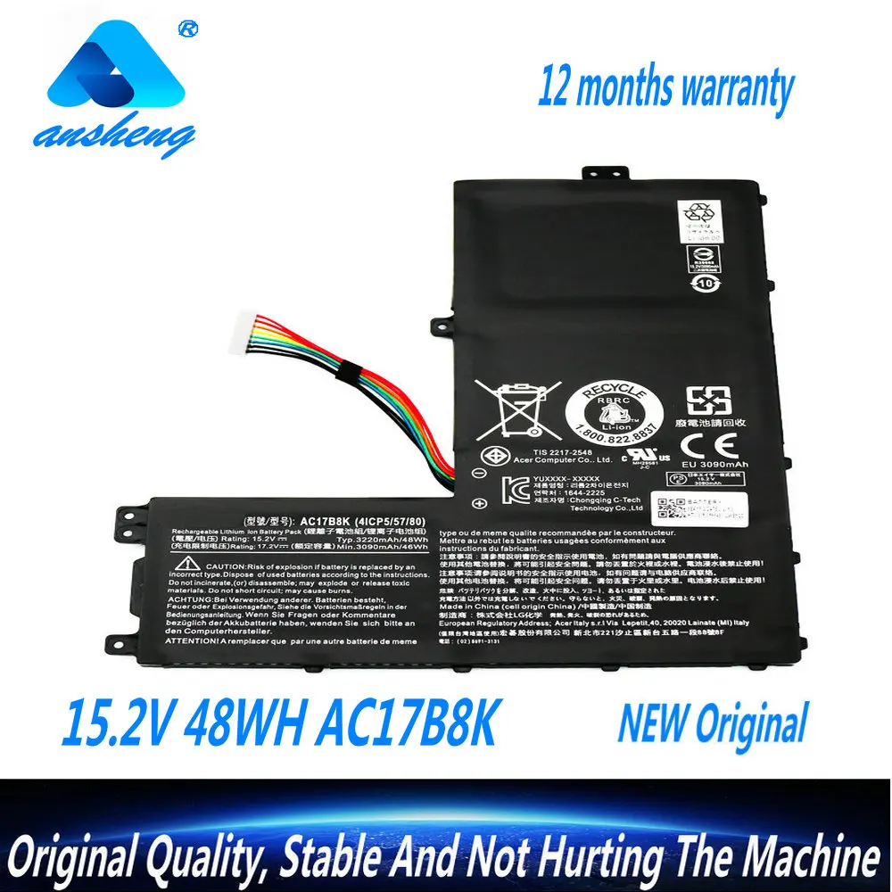 

NEW AC17B8K Laptop Battery For Acer SWIFT 3 SF315-52-33KX SF315-52G 52G-855Z 52G-82TV 83A6 51AK 4ICP5/57/81 15.2V 48WH