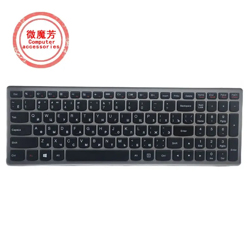 

Ru gray New russian Replace laptop keyboard For Lenovo Z500 Z500A Russian