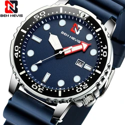 Ben Nevis Fashion Military Men's Watch Quartz Date Silicone Strap Waterproof Outdoor Sport Watch For Man relogios masculino