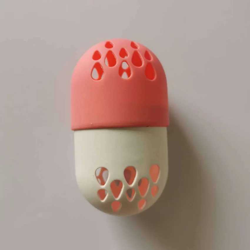 แต่งหน้าฟองน้ำแร็คเครื่องสำอางค์เครื่องปั่นซิลิโคนอ่อนผงแป้งพัฟกล่องแห้งสำหรับเดินทางแบบพกพา