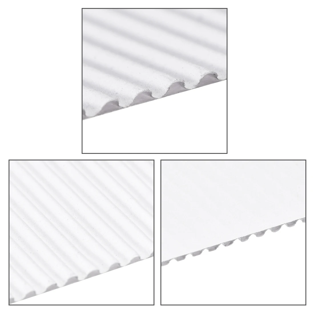 Uxcell 10pcs Corrugated Cardboard Paper Sheets,White,7.87-inch  x 11.86-inch,for Craft and DIY Projects