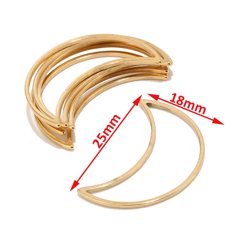 10Pcs/lot Stainless Steel Waterdrop Square Charms Gold Earring Connector Charm for Jewelry Making