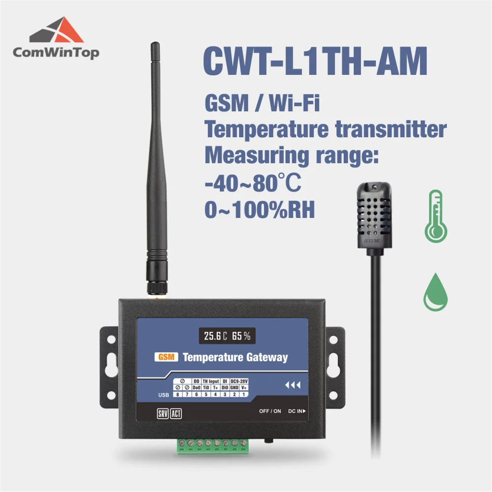 CWT-L1TH-AM Wireless Gsm 3g 4g Wifi Temperature Humidity Sensor Alarm Transmitter