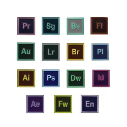 PS AI Pr Au Lr AE Design Software Brooch For Men Women Photoshop Premiere Designer Jewelry Badge Shirt Denim Lapel Pins Jewelry