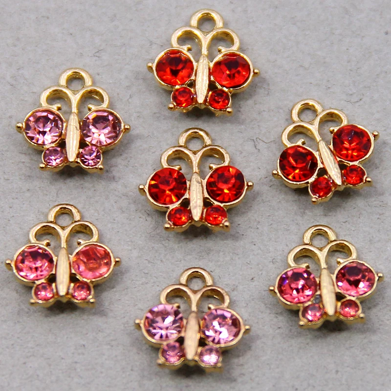 6Pcs 13*14mm 93 Color Resin Animal Butterfly Charms for Jewelry Making Pendants Necklaces Cute Earrings DIY Handmade Accessories