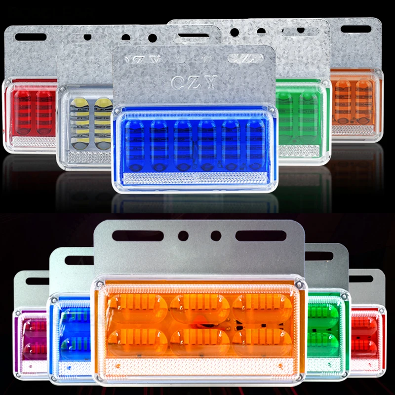 new Shatter-Resistant super bright strobe lights auto led trailer Truck side light lamp 24V Warning Side Rear Lamp 5D lens illum