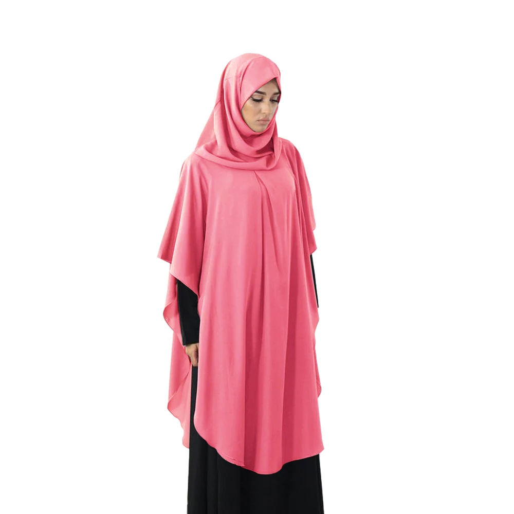 One Piece Long Khimar Eid Hoooded Tops Women Muslim Prayer Garment Islamic Clothing Ramadan Dubai Turkey Robe Abaya Dress Abayas