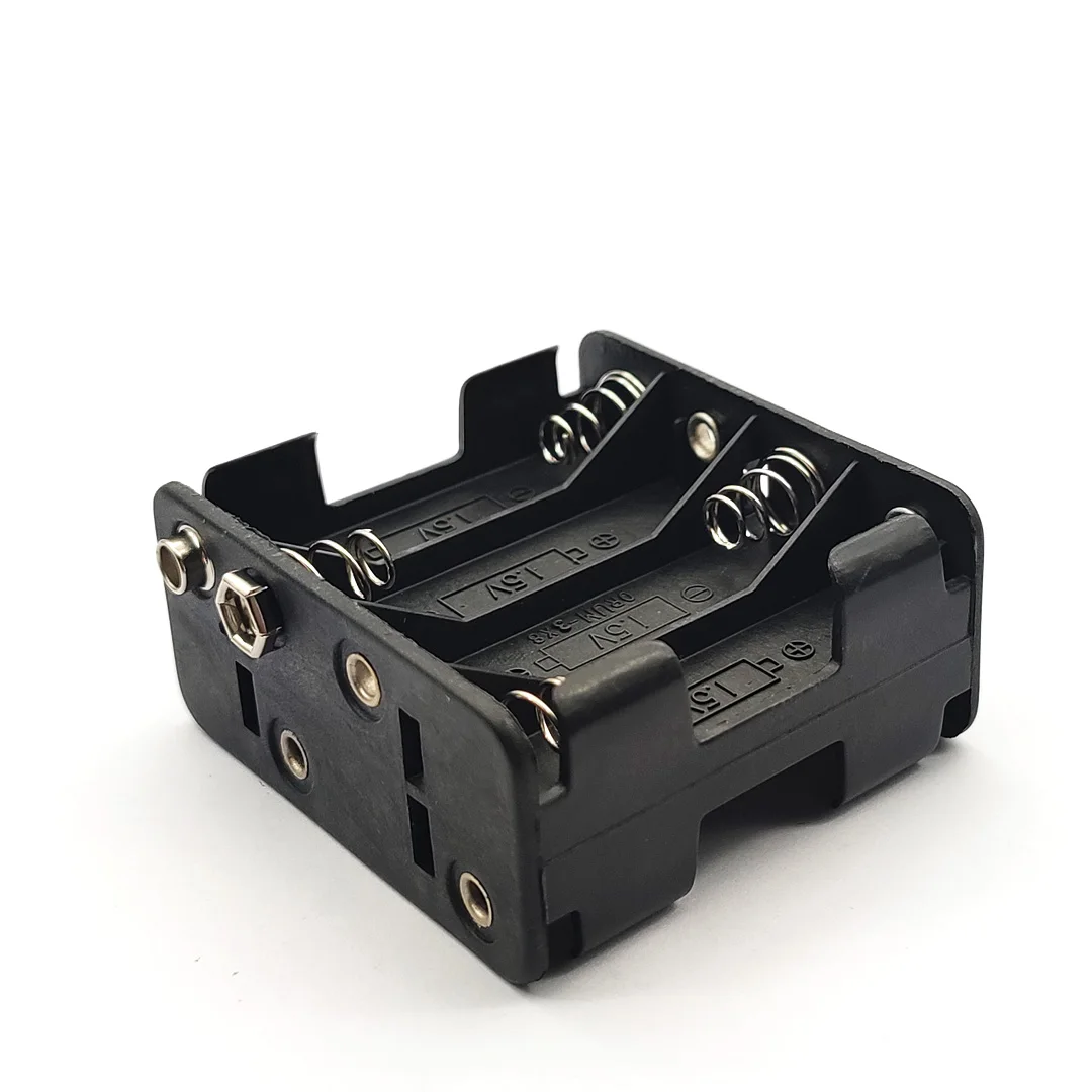 8xAA 12V Battery Clip Slot Storage Holder Box Case 8 AA Batteries Stack With 9V Snap Connector