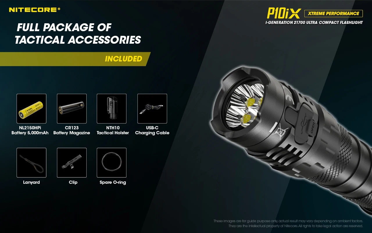 Imagem -06 - Nitecore P10ix 4000 Lumens Recarregável Strong Light Tactical Lanterna Impermeável para Engrenagem Aplicação da Lei Militar