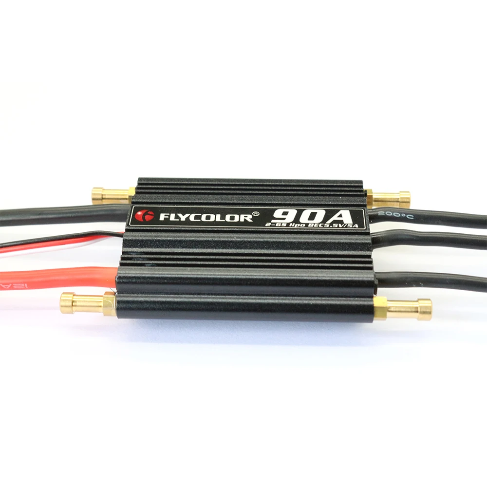 FlyColor Waterproof Brushless 90A ESC With 5.5V / 5A 2-6s BEC For RC Boat