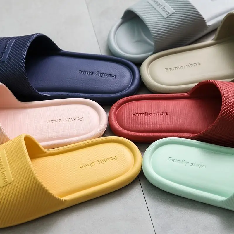 Summer Slippers Bathroom Flat Shoes Beach Unisex Men Women Female Soft Bottom Eva Flip Flop Non-Slip Couple Home Sandals