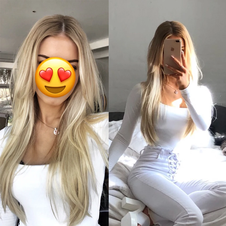 S-Noilite-Fio Invisível Sintético Em Extensões De Cabelo, Cabelo Natural, Nenhum Grampo Com Linha Secreta, Fácil Anexar Hairpiece, 20\