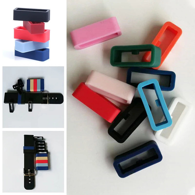 5pcs Rubber Rings Watch Strap Loops Silicone Replacement Watch Band Keeper Holder Retainer 16mm 18mm 20mm 22mm 24mm