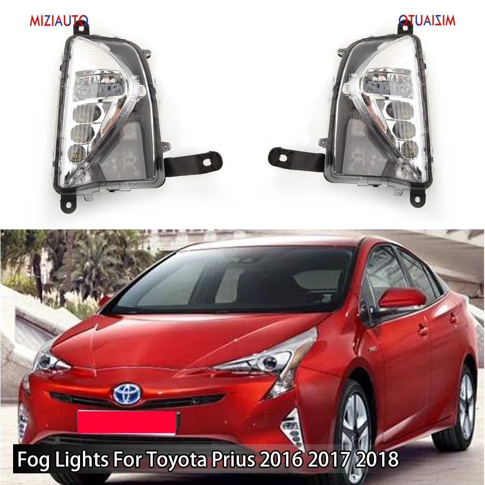 Headlights Fog Lamp Fog Lights For Toyota Prius 2016 2017 2018 Day Light Foglights Fog Light LED Front Fog Lights Car Styling