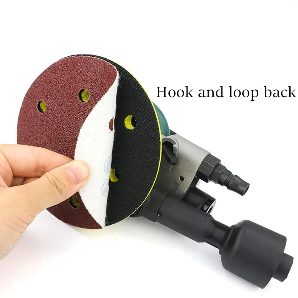10 sztuk 6 Cal (150mm) 6 otworów tlenek glinu Hook & Loop Red Grain tarcze szlifierskie do obróbki drewna elektronarzędzia polerowanie akcesoria