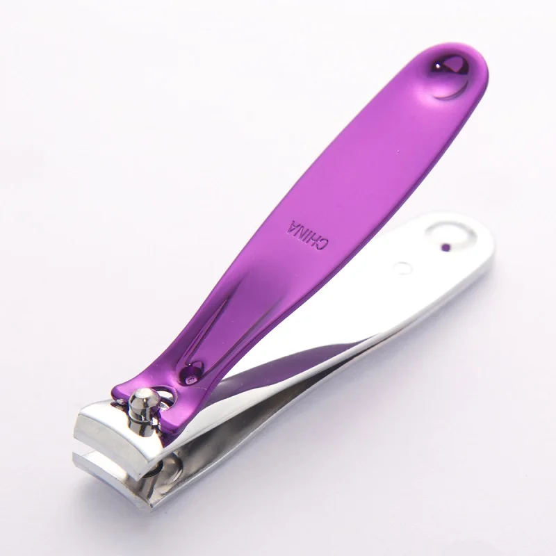 LIZY Purple Nail Art Clipper Carbon Steel Pedicure Scissors Trimmer Nails Cuticle Clipper Manicure Edge Cutter Scissor Nail Tool