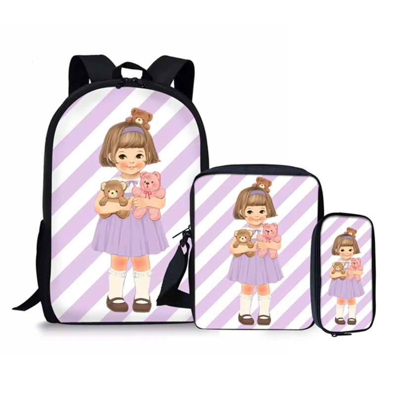 Lindo de dibujos animados niñas Set de mochilas escolares niños Mochila escolar para los niños Mochila estudiante Mochila chica bolsas bolsa de Mochila