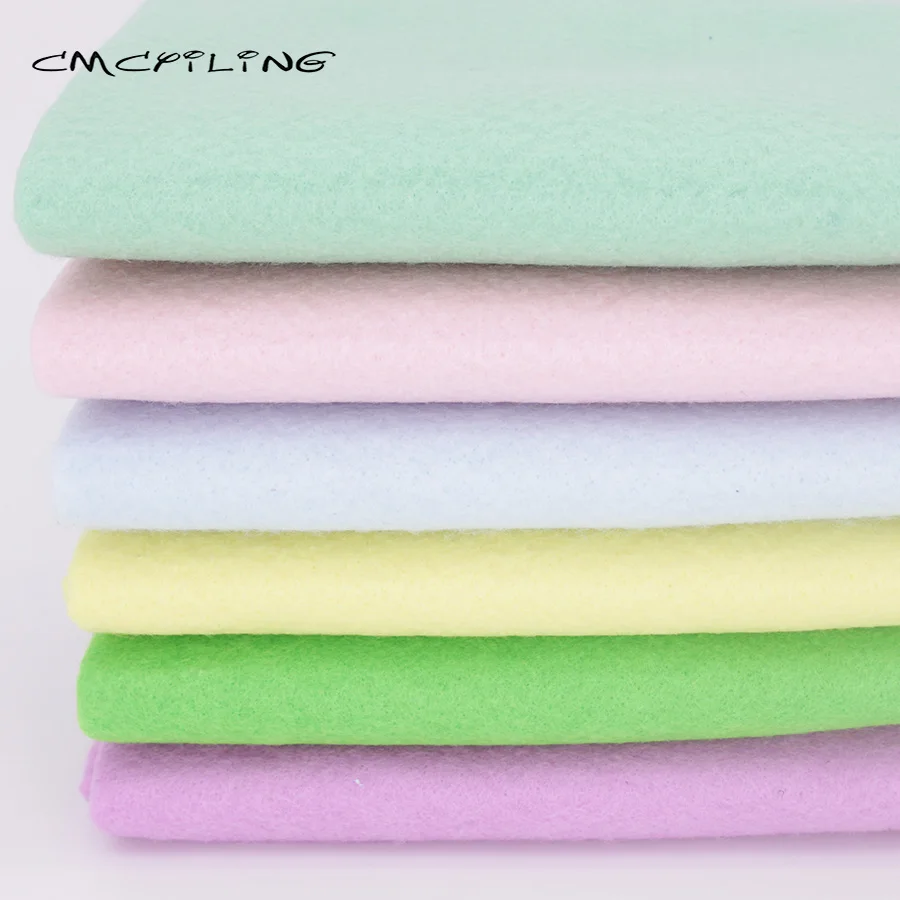 Non-Woven Set, Soft 1.2mm Thick Felt Fabric For Needlework DIY Sewing Dolls Crafts,Handmade Material, Polyester Cloth 6Pcs/Lot