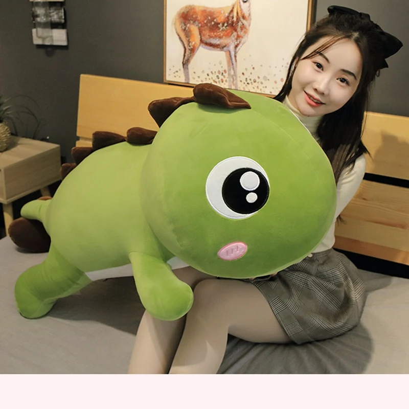 New Style 80-140CM Long Lovely Dinosaur Plush Toys Soft Cartoon Animal Dinosaur Stuffed Doll Pillow Birthday Gift