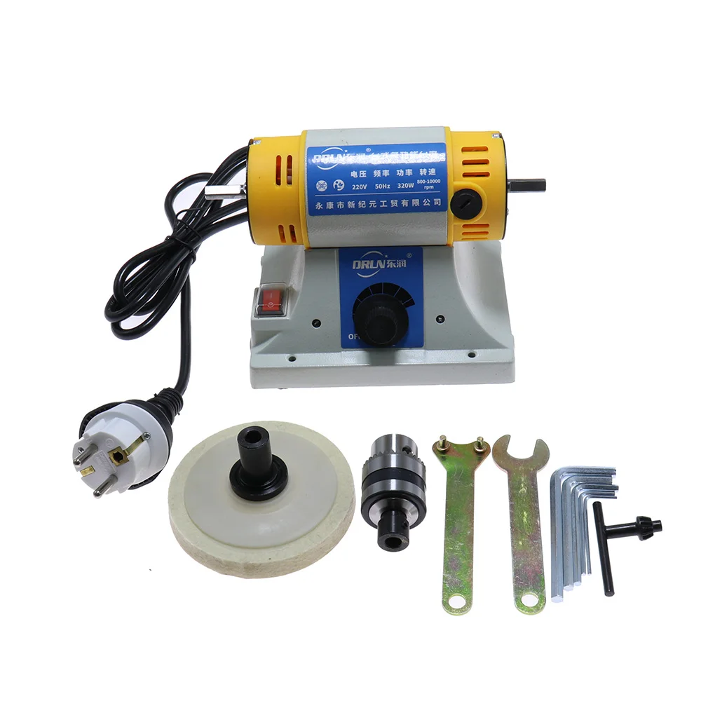 220V 320W Desktop Polishing And Grinding Cutting Machine For DIY Woodworking Jade Jewelry Dental Bench Lathe Motor