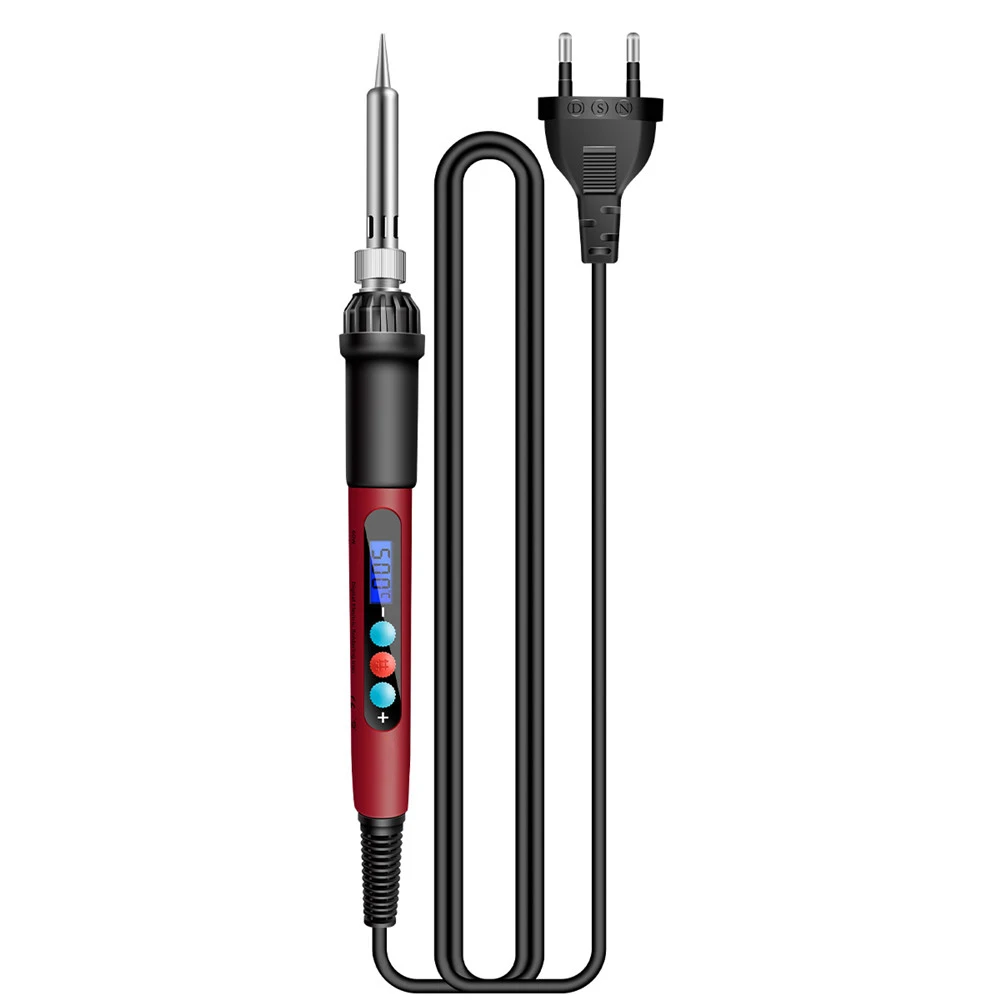 60W 220V  Welding Tool Ceramic Heater Temperature Adjustable Soldering Tips Rework Digital Electric Soldering Iron Kit Set