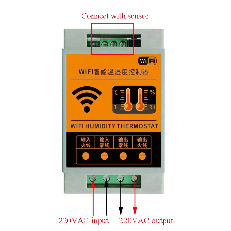 WIFI cellulare APP telecomando intelligente strumento di controllo della temperatura e dell'umidità Internet of things deumidificat