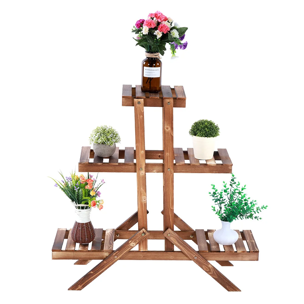 

Beautiful Potted Plant Flowers Rack Balcony Courtyard Wooden Fashionable Plants Stand Flower Stand Plant Stand Flower Pot Stand