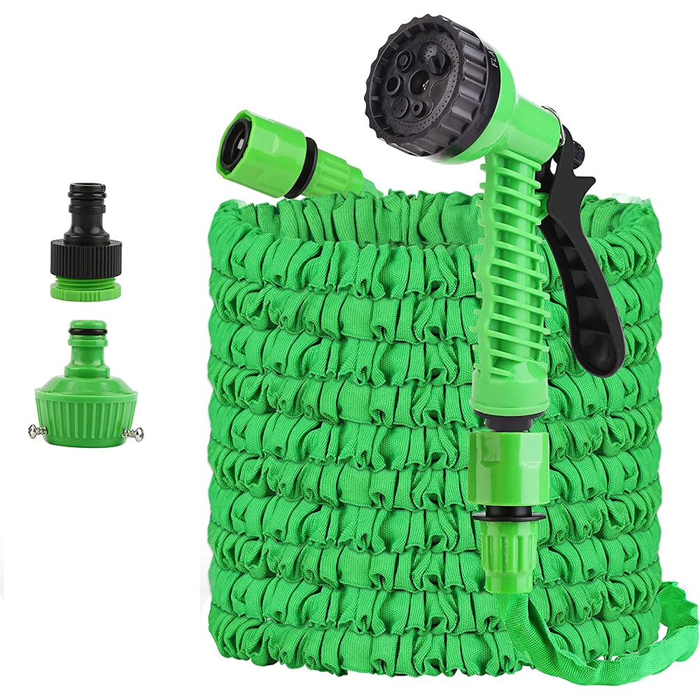 

Water Hose Expandable Garden Hose 7 Function Spray Nozzle, Triple Layer Latex Core Water Pipe & Extra Strength Fabric 25-200FT