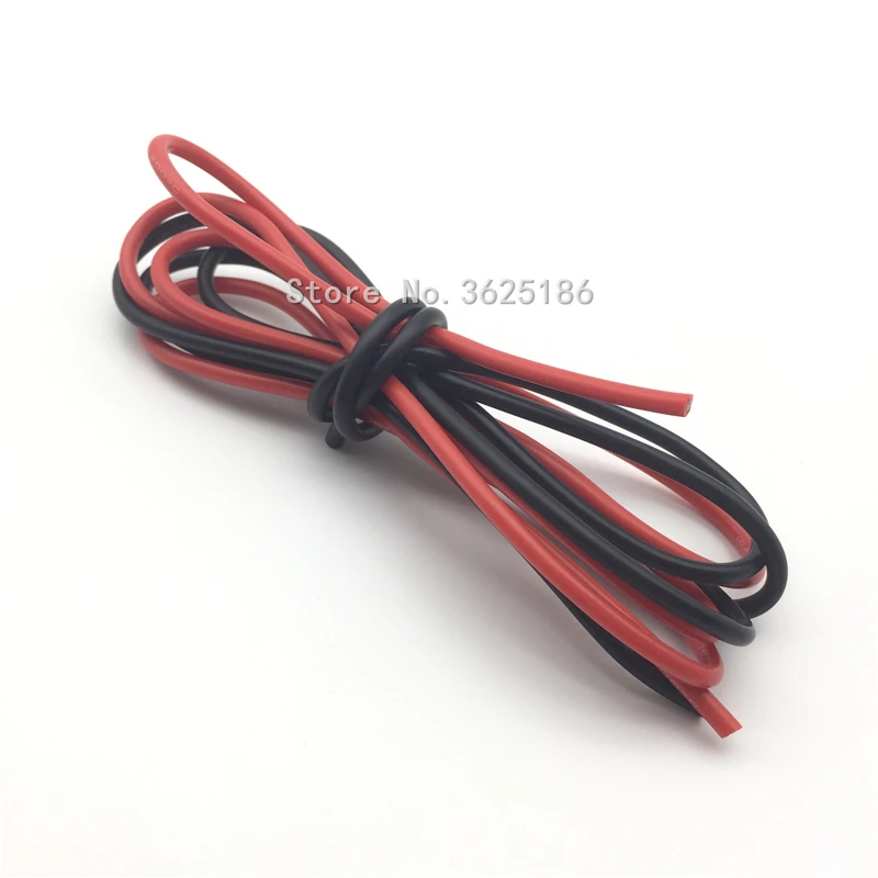 비행기 모터 ESC 용 유연한 실리콘 솔리드 전자 와이어 주석 도금 구리 라인, 1m, 8AWG, 10AWG, 12AWG