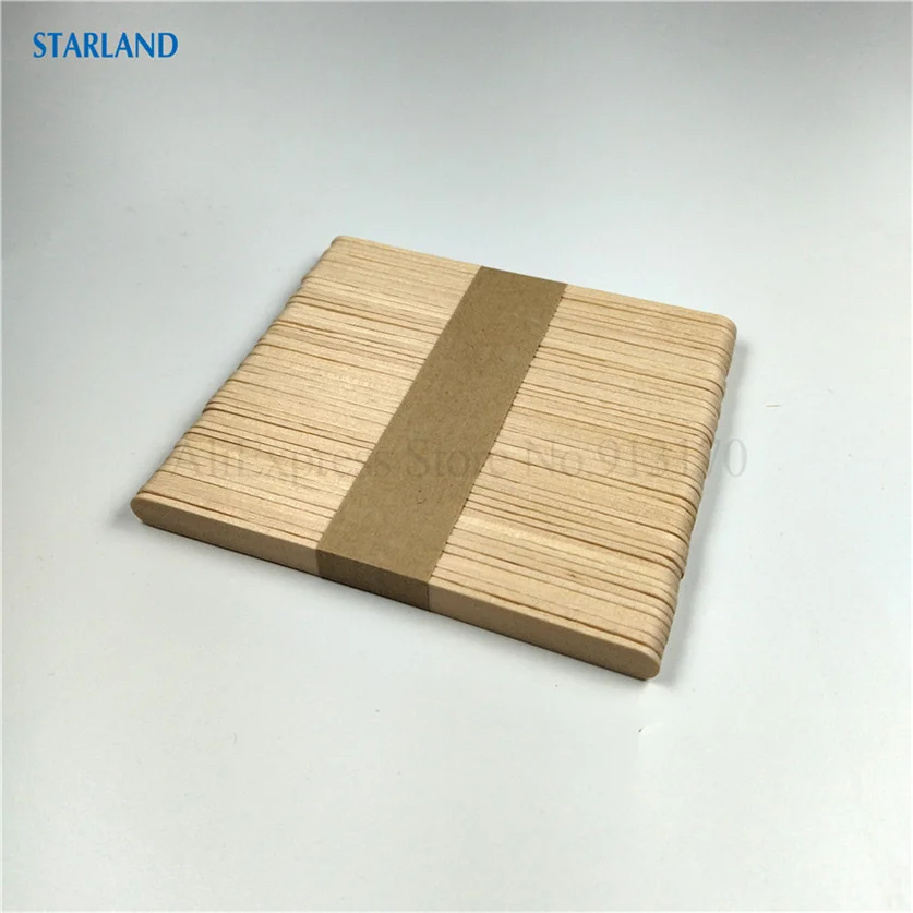 50Pcs/Lot Popsicle Stick Ice Cream Sticks Birch Wood Ice-lolly Wooden Stick Craft Stick Popsicle Accessories