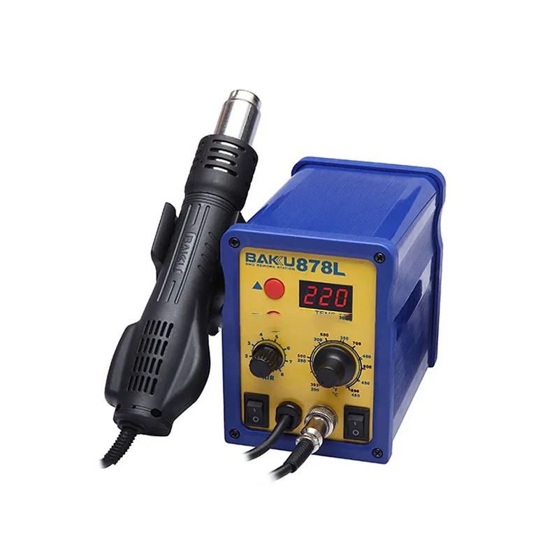BAKU 878L 110/220V Display Digitale A LED Pistola Ad Aria Calda Rilavorazione Stazione di Saldatura Saldatura Con Ferro E Pistola di Calore 1PC