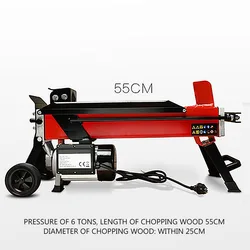 Hydraulic Wood Splitter Firewood Wood Choppers 6T 220V Electric Wood Cutting Machine Woodworking Tools