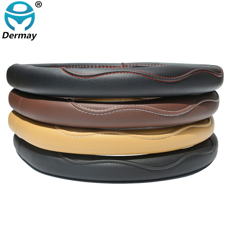 for Peugeot 508 2010~2016 Car Steering Wheel Cover PU Leather Auto Accessories interior Fast Shipping