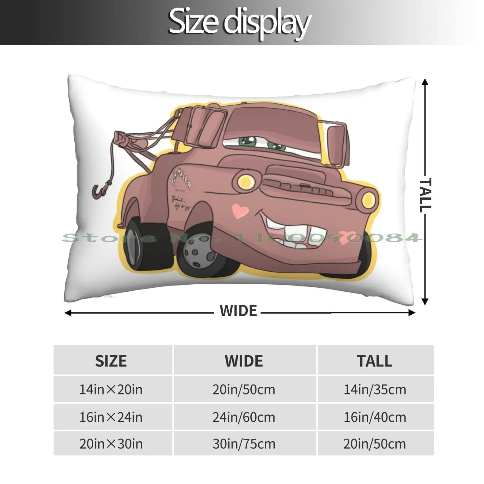 Tow Mater Kawaii Pillow Case 20x30 50*75 Sofa Bedroom Kidcore Fairycore Plushie Plushy Anime Aesthetic Chibi Red Bunny Kawaii