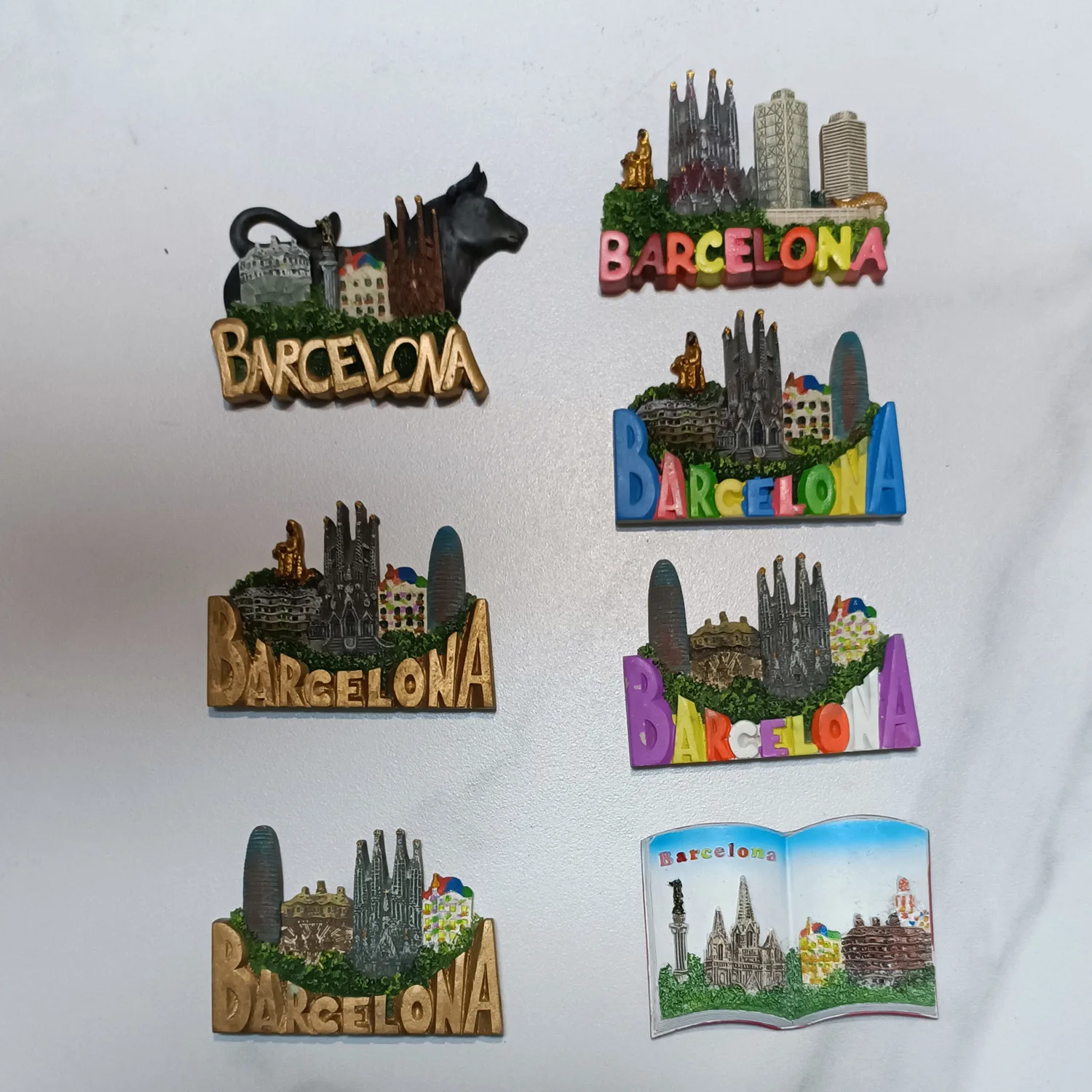 Spain Barcelona Tourist Souvenir Fridge Magnets Decoration Articles Handicraft Magnetic Refrigerator Collector Collection Gifts