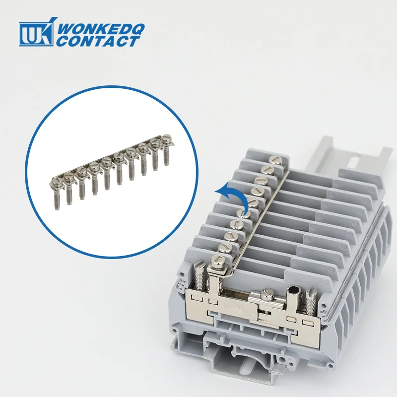 1Pc FBI10-RTK/S Wiring Jumpers For ERTK/S URTK/S Wire Connector FBI 10-RTK/S DIN Rail UK Terminal Block Accessories Fixed Bridge