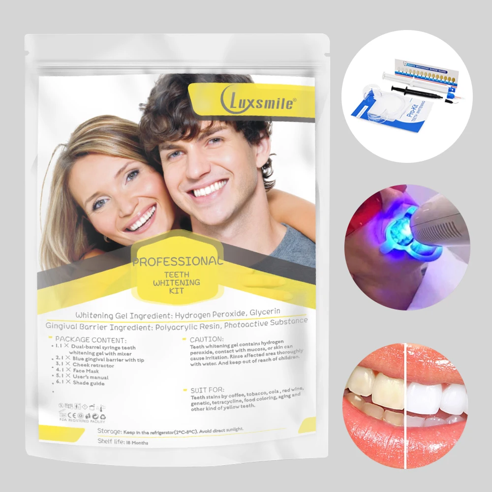 Luxsmile Dental Teeth Whitening Kit Teeth Whiten Bleaching Kit For 2 People Suitable For Clinics And Spas