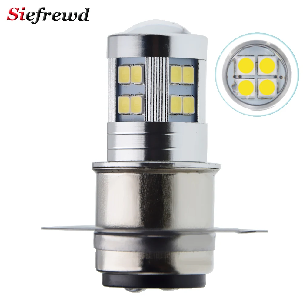 1Pcs P42D 6V/12V DC LED Motorcycle Headlight Bulb Hi/Lo Beam Motorbike Scooter Moped Head Lamp White For Ural M72 Dnepr K750 IZH