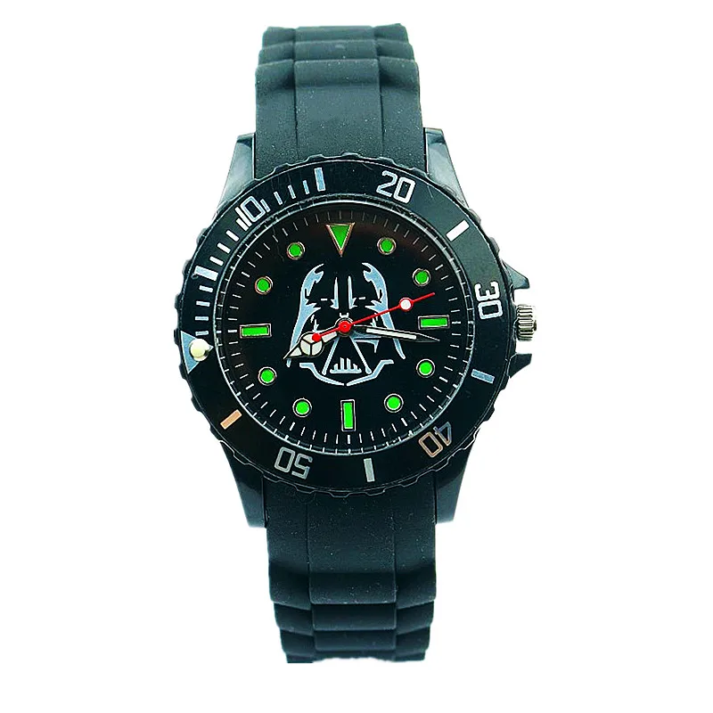 Disney Captain America Men Women Quartz Watch Star wars Deadpool Student Silicone Watch Toy Anime Figure Christmas Gift