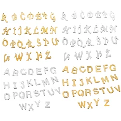 26Pcs/Lot Gold Color Stainless Steel A-Z Letter Pendant Alphabet Charms Pendants for DIY Neckalce Jewelry Making Accessories