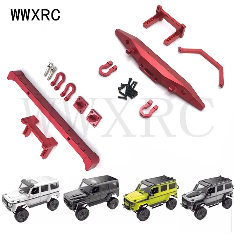 Metal Front and Rear Bumper With Winch Fixed for 1/12 G500 MN86 MN86K MN86S MN86KS Remote Control Car Upgrade Parts