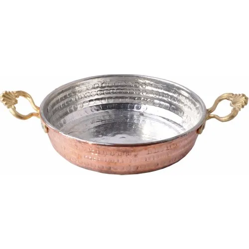 Traditional Copper Pan 16cm With Copper Healthy Handles Kitchen Tray Sahan Cooking Cooker Cooking Pot Enamel Cookware Handle