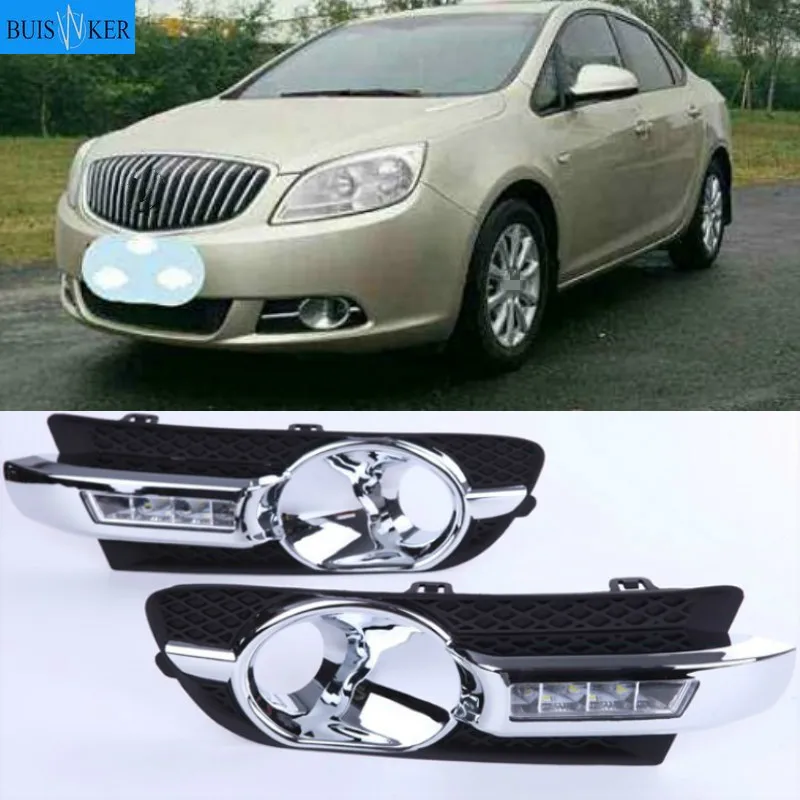 

2 шт. для Buick Excelle GT 2010-2013 авто светодиод дневного света DRL Противотуманные фары лампы дневного света